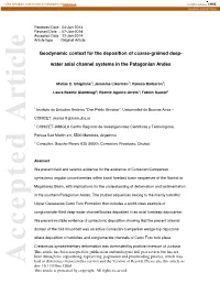 Geodynamic Context for the Deposition of Coarsegrained Deepwater Axial Channel Systems in the Patagonian Andes