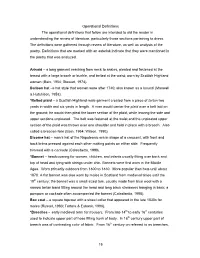 Operational Definitions