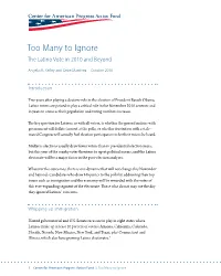 Too Many to Ignore the Latino Vote in 2010 and Beyond