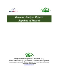 Demand Analysis Report- Republic of Malawi
