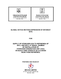 Global Notice Inviting Expression of Interest (Eoi)