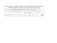 LIST of ZONE I NOT ELIGIBLE APPLICATIONS.Pdf