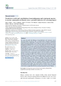 Trends in Records and Contribution of Non-Indigenous and Cryptogenic Species to Marine Communities in Danish Waters: Potential Indicators for Assessing Impact