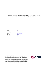 Virtual Private Network (VPN) 2.0 User Guide