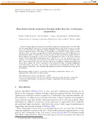 Data-Based Melody Generation Through Multi-Objective Evolutionary Computation