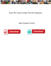 Does the Torah Contain the Old Testament