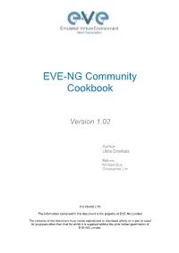 EVE-NG Community Cookbook