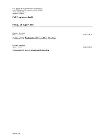 Full Programme (Pdf) Friday, 18 August 2017 Session 001