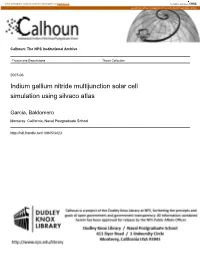 Indium Gallium Nitride Multijunction Solar Cell Simulation Using Silvaco Atlas