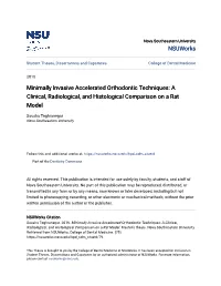 Minimally Invasive Accelerated Orthodontic Techniques: a Clinical, Radiological, and Histological Comparison on a Rat Model