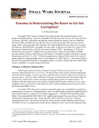 Panama: Is Restructuring the Razor to Cut out Corruption?