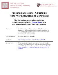 Protistan Skeletons: a Geologic History of Evolution and Constraint