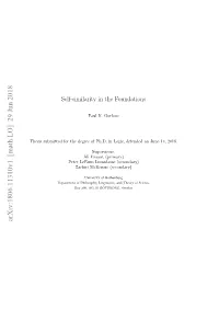 Self-Similarity in the Foundations