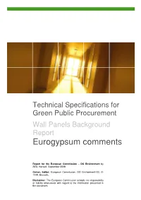 Technical Specifications for Green Public Procurement