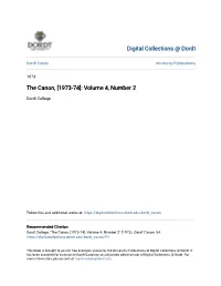 The Canon, [1973-74]: Volume 4, Number 2