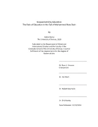The Role of Education in the Fall of Mohammed Reza Shah By