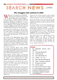 The Struggles Will Continue in 2020 Elcome to the Final Edition of SEARCH Johnson Will Now Roll out a Hard-Line Neoliberal Agenda News for 2019