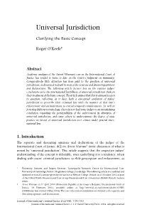 Universal Jurisdiction