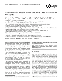 Active Spacecraft Potential Control for Cluster – Implementation and ﬁrst Results