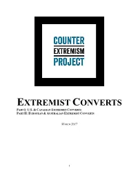 Extremist Converts Part I: U.S