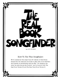 How to Use This Songfinder