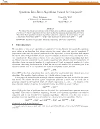 Quantum Zero-Error Algorithms Cannot Be Composed∗