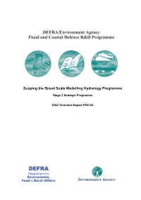 Scoping the Broad Scale Modelling Hydrology Programme
