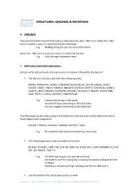 Structures: Gerunds & Infinitives
