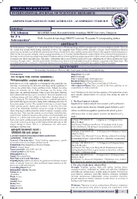 T K Athmam Dr. P a Subramanian* ABSTRACT KEYWORDS