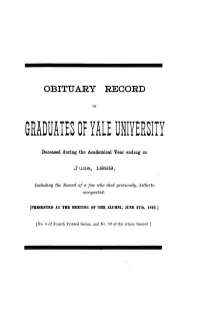 1892-1893 Obituary Record of Graduates of Yale University