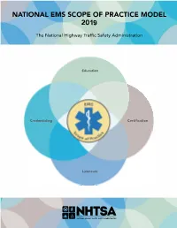 2019 National EMS Scope of Practice Model