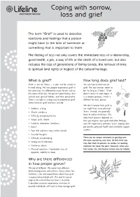 Coping with Sorrow, Loss and Grief