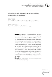 Dissatisfaction of the Character 'Sal Paradise' in Jack Kerouac's on the Road