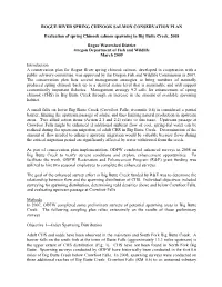 Evaluation of Spring Chinook Salmon Spawning in Big Butte Creek, 2009
