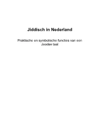 Jiddisch in Nederland