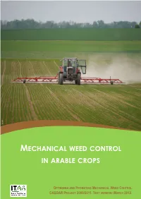 Mechanical Weed Control in Arable Crops