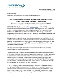 NASA Partners with Ameresco to Install Solar Array at Goddard