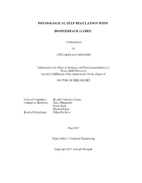 Physiological Self Regulation With