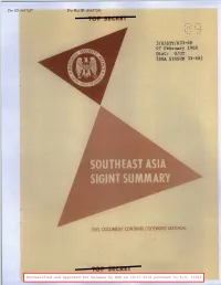 Southeast Asia SIGINT Summary, 7 February 1968