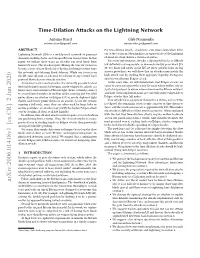 Time-Dilation Attacks on the Lightning Network