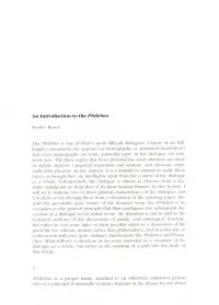 An Introduction to the Philebus