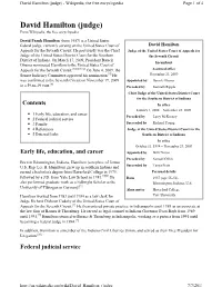 David Hamilton (Judge) - Wikipedia, the Free Encyclopedia Page 1 of 4