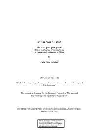 Global Climate Policy, Changes in Demand Patterns and New Technological Developments”