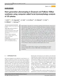 Next Generation Phenotyping in Emanuel and Pallister Killian