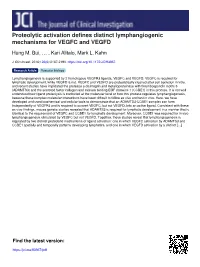 Proteolytic Activation Defines Distinct Lymphangiogenic Mechanisms for VEGFC and VEGFD