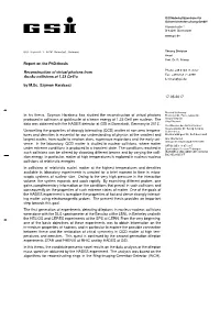 Report on the Phd-Thesis Reconstruction of Virtual Photons