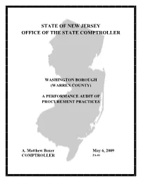 State of New Jersey Office of the State Comptroller