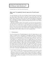 An Optimality-Theoretic Approach to French H Aspiré Words1