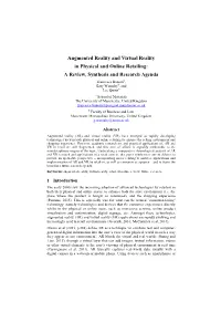 Augmented Reality and Virtual Reality In