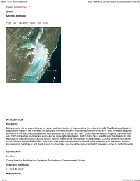 Belize - the World Factbook